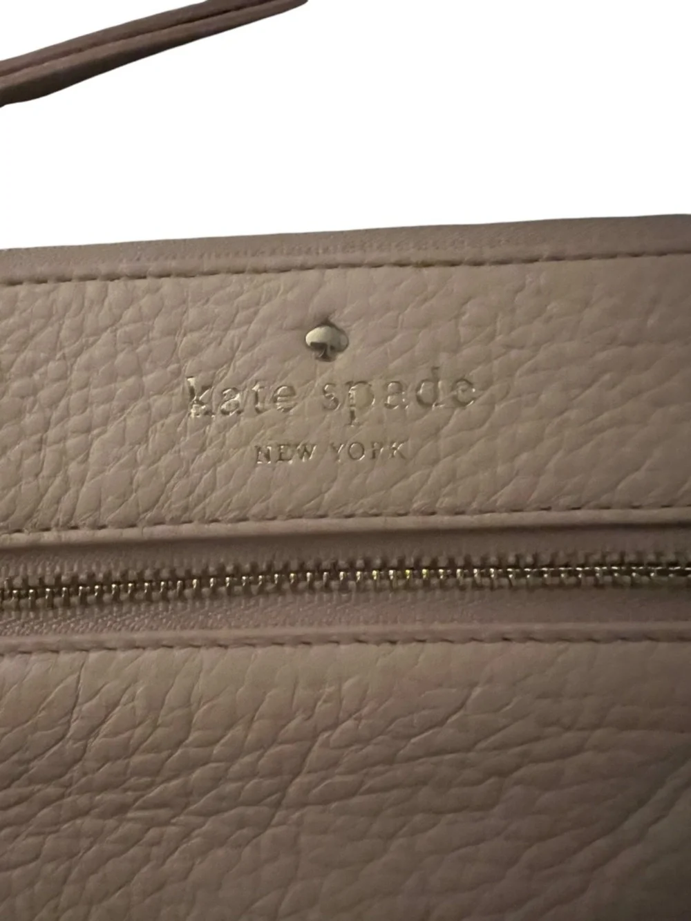 Kate Spade Blush/Ballet Slipper Pink Pebbled Leather Wristlet Clutch